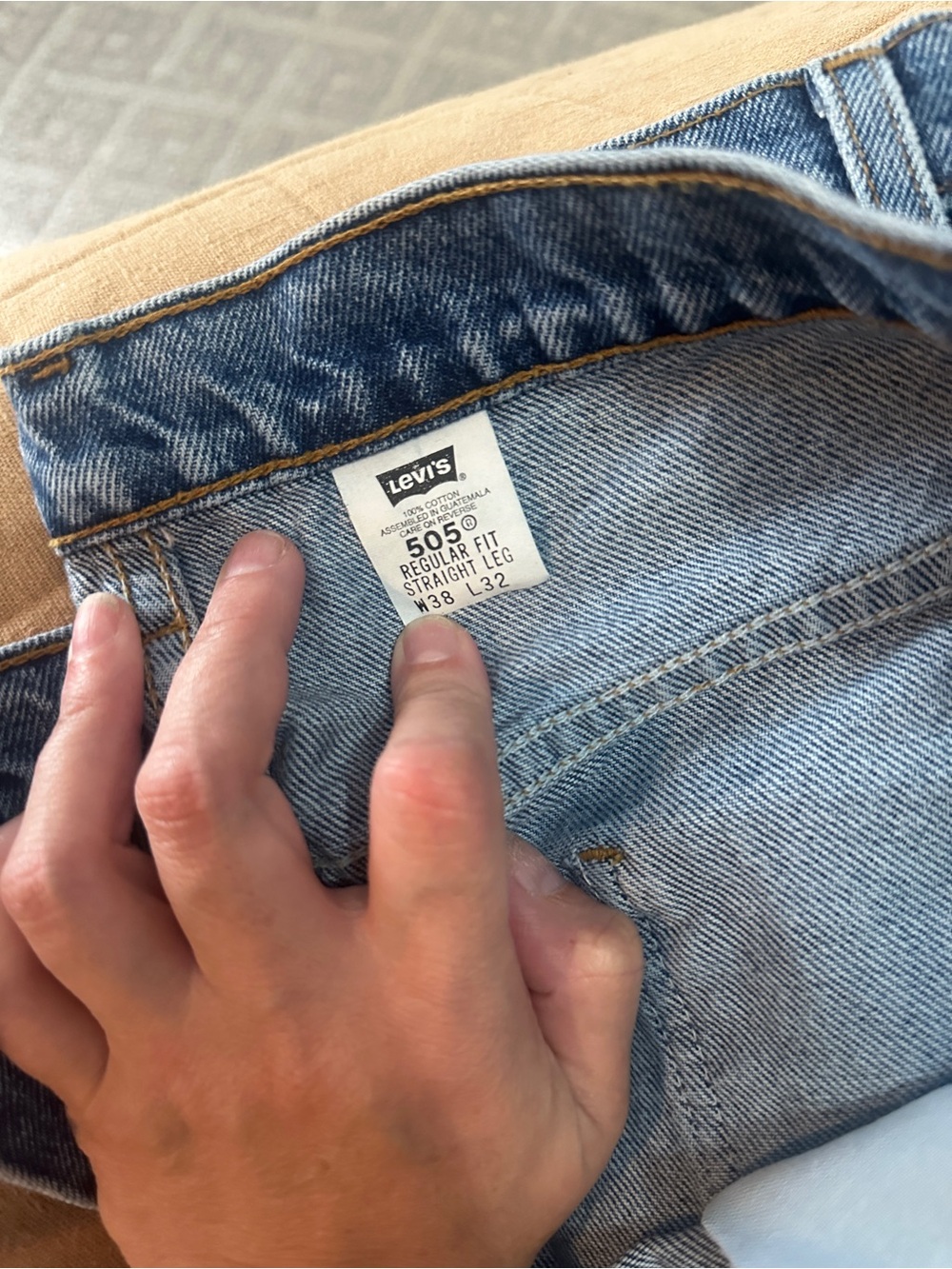 Levi's 505 Straight Leg Jeans - Light Blue Denim